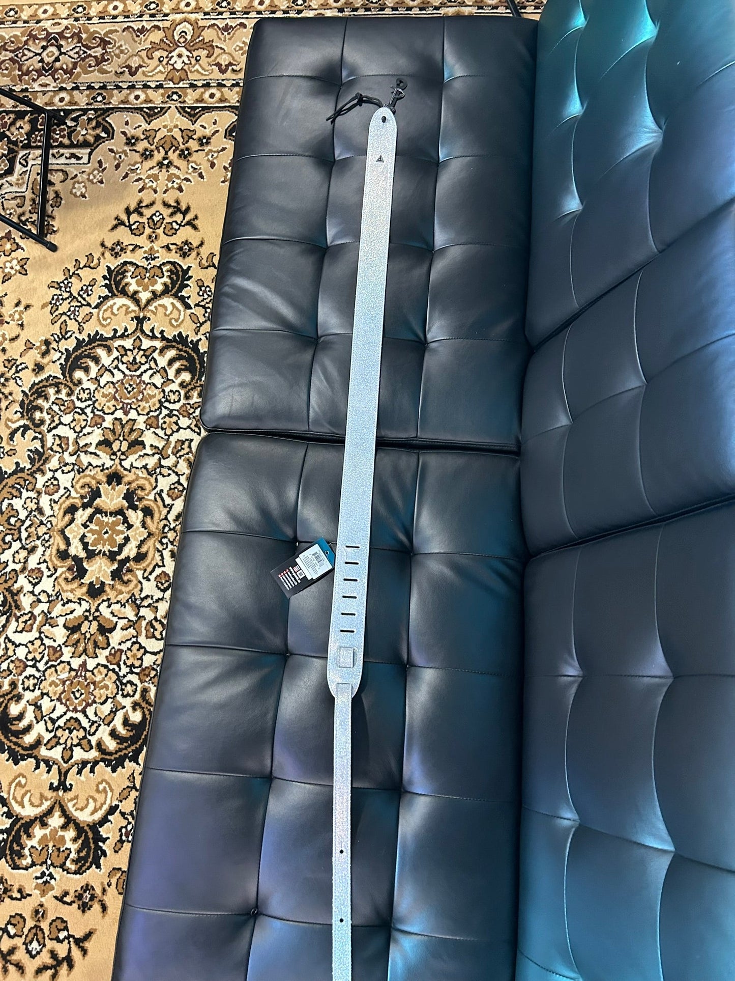 Perri's Platinum Sparkly Silver Guitar Strap