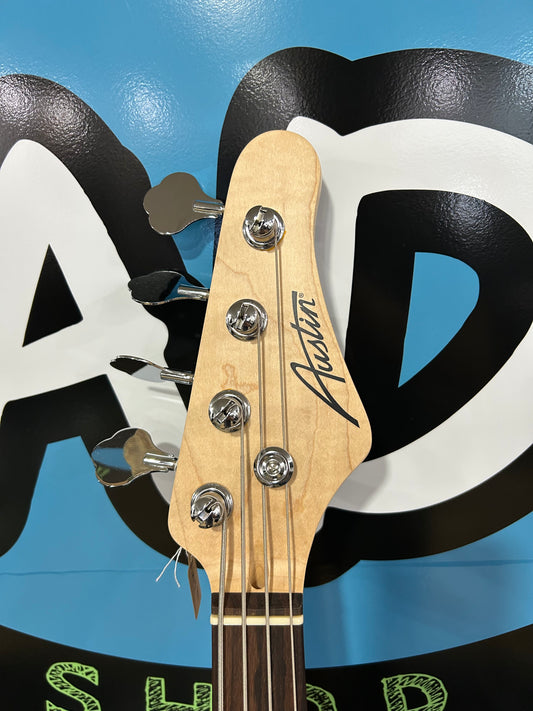 Austin Classic Double Cutaway Bass, Sunburst