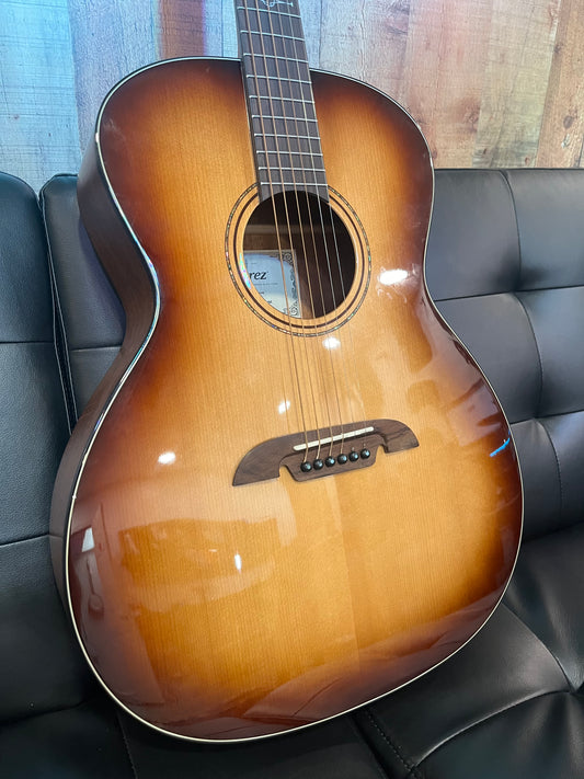 Alvarez Artist Folk/OM Acoustic Guitar, Shadowburst AG60