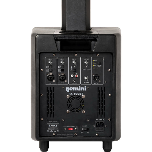Gemini PA-300BT Portable Line Array Column PA Speaker System