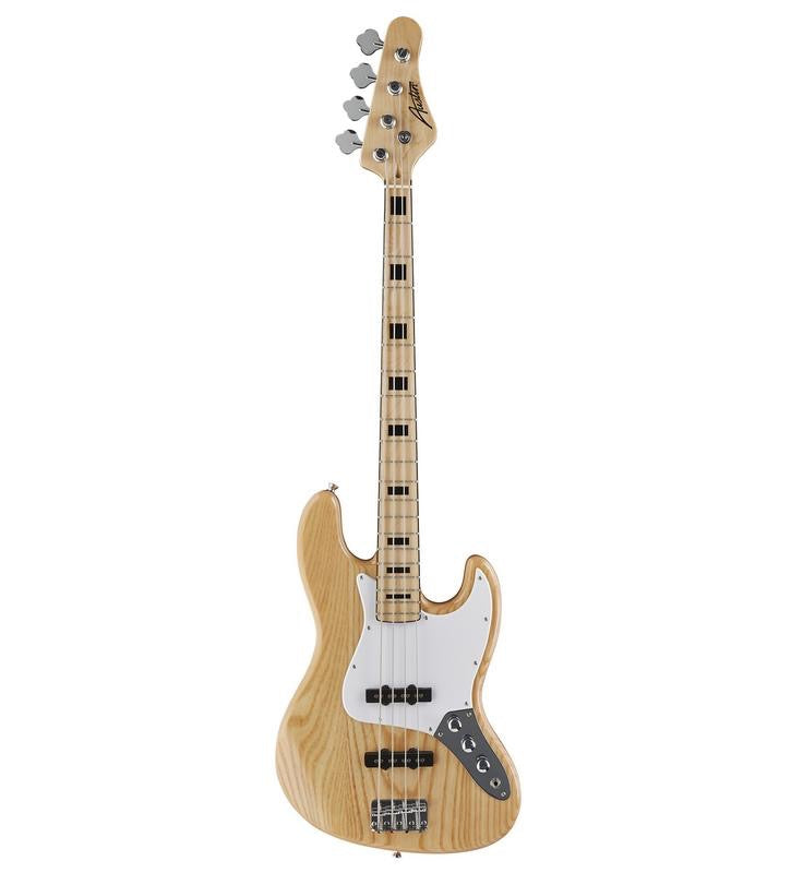 Austin Classic Double Cutaway Bass, Natural