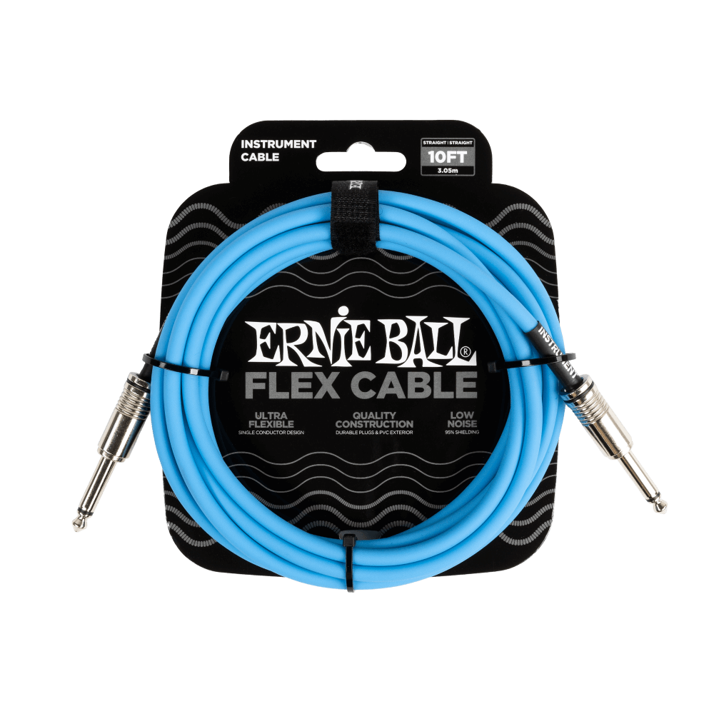 Ernie Ball 6412 Flex Instrument Cable 10 ft - Blue