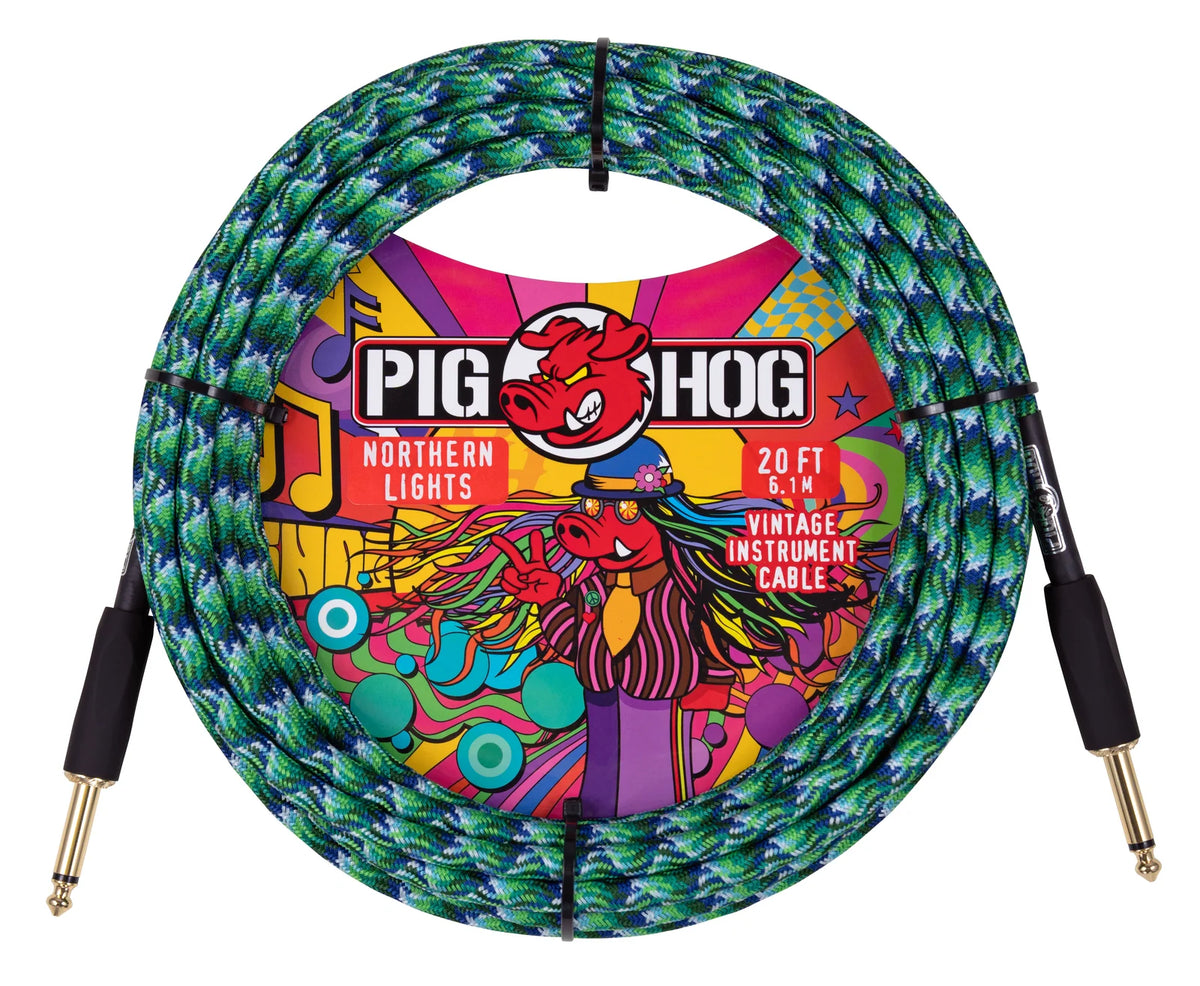 PIG HOG Northern Lights Instrument Cable, 20ft