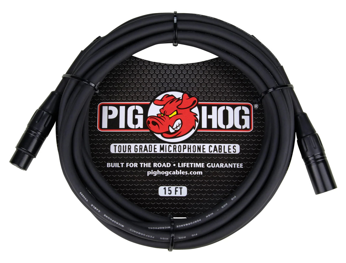 PIG HOG 8mm Mic Cable, 15 ft