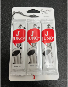 JUNO Reeds by Vandoren, Tenor Saxophone, Strength 2, 3 Count on Card