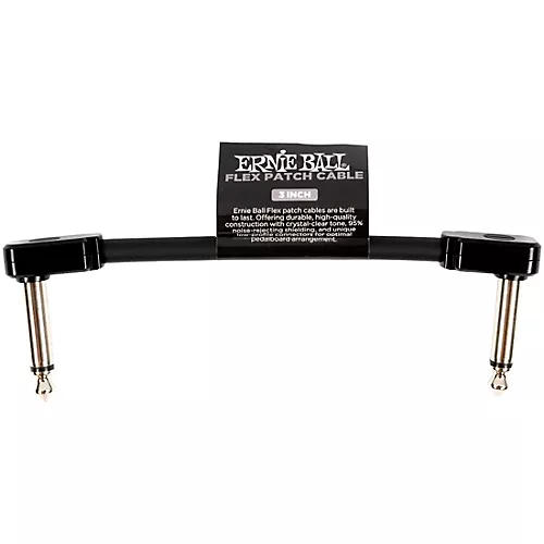 Ernie Ball Flex Patch Cable - 3 in. Black