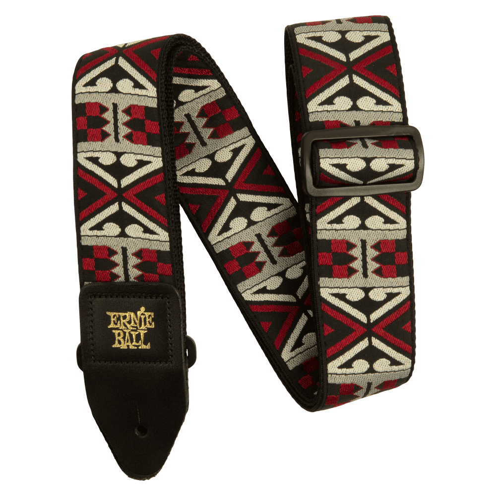CLASSIC JACQUARD GUITAR STRAP/BASS STRAP - PRIMAL RED