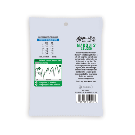 Martin Strings MA550S 92/8 Phosphor Bronze Medium 13 Silked