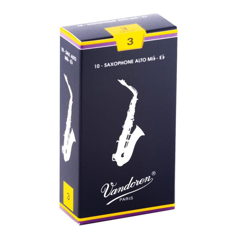 Reeds, Vandoren, Alto Sax, Traditional, Strength 3, 10ct