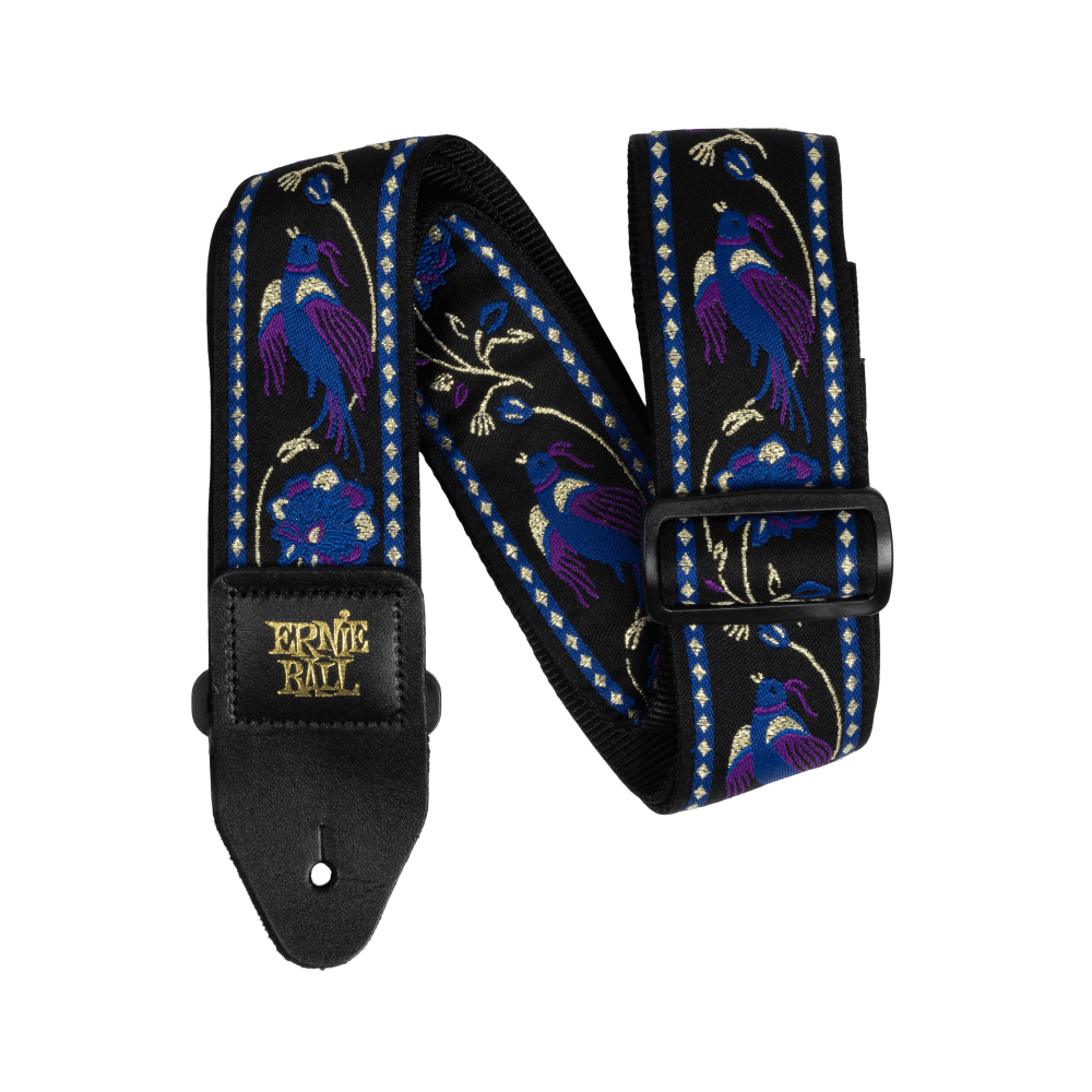 CLASSIC JACQUARD GUITAR STRAP/BASS STRAP - PURPLE PLEASANT PHEASANT
