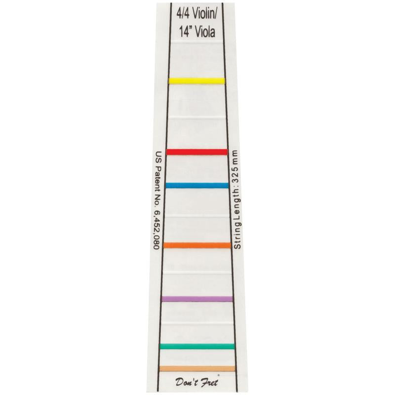 Dont Fret Finger Position Decals, Violin 4/4, Viola 14"