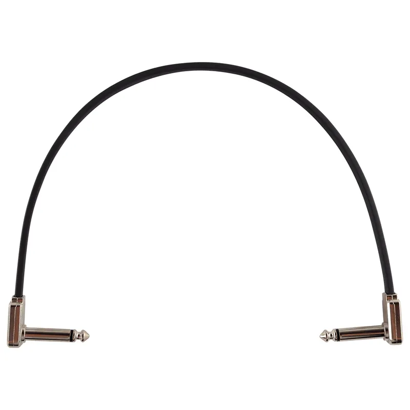 Ernie Ball Flat Ribbon Patch Cable 12" - Single - Black