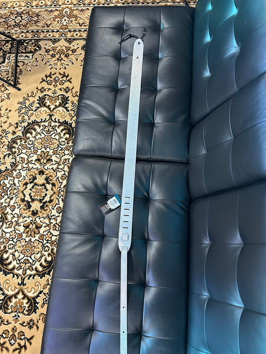 Perri's Platinum Sparkly Silver Guitar Strap
