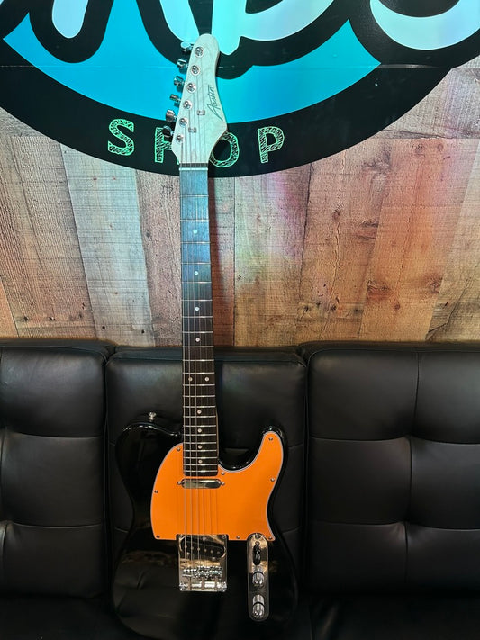 Austin Tele Black with Orange Pickgaurd