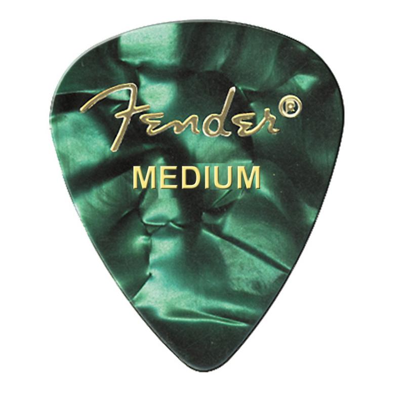 Fender Picks, Green Moto Medium, 12 pack