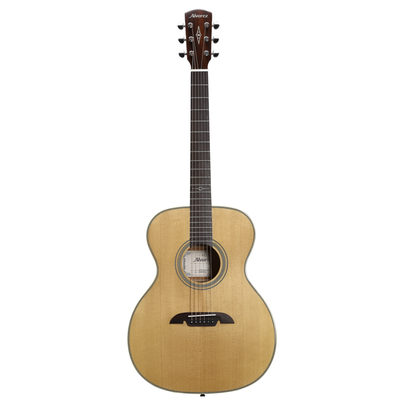 Alvarez AF60 Herringbone Acoustic Guitar, Folk/OM