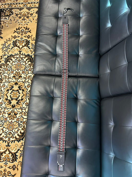 Perri's Basic Red/Silver Pattern Guitar Strap
