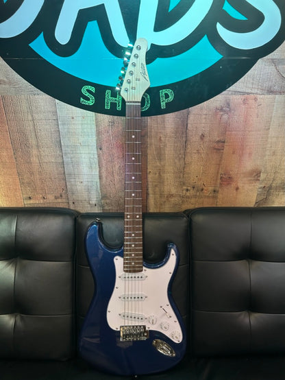 Austin Classic Double Cutaway Strat, Blue