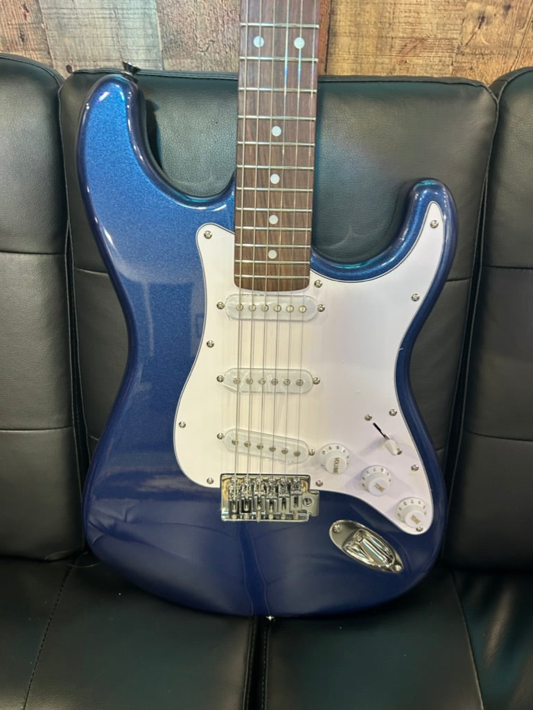 Austin Classic Double Cutaway Strat, Blue