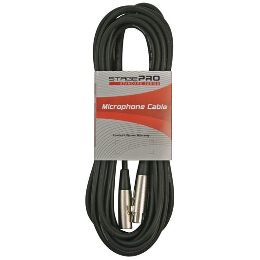 StagePro Cable,Mic 20' XLR M to F Std Series