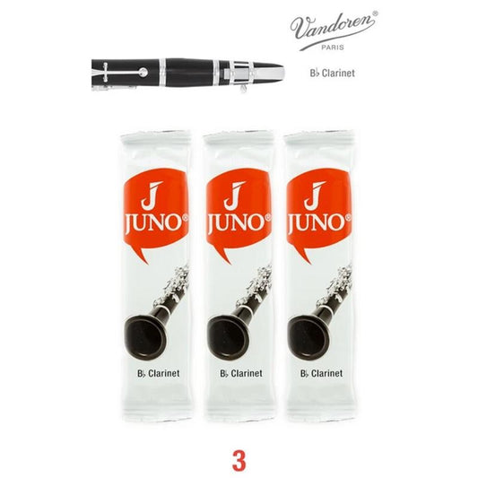 JUNO Reeds by Vandoren, Bb Clarinet, Strength 3, 3 Count on Card