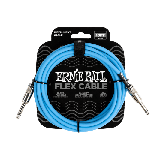 Ernie Ball 6412 Flex Instrument Cable 10 ft - Blue