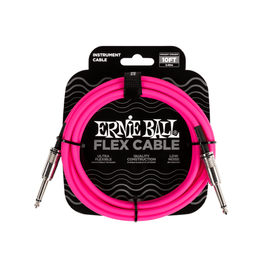 Ernie Ball 6413 Flex Instrument Cable 10 ft - Pink
