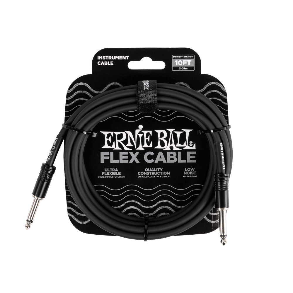 Ernie Ball 6434 Flex Instrument Cable 10 ft - Black