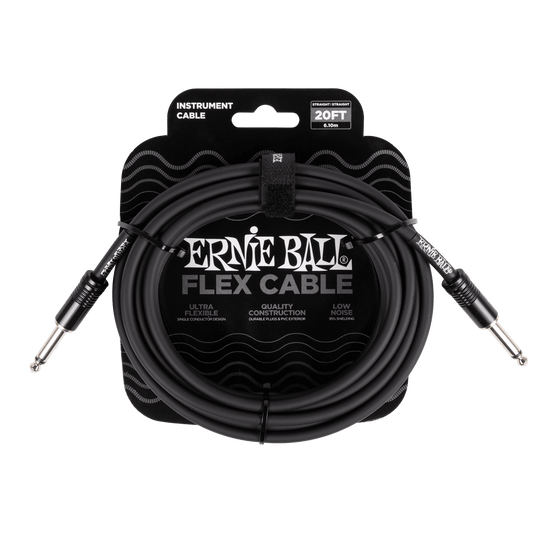Ernie Ball 6435 Flex Instrument Cable 20 ft - Black