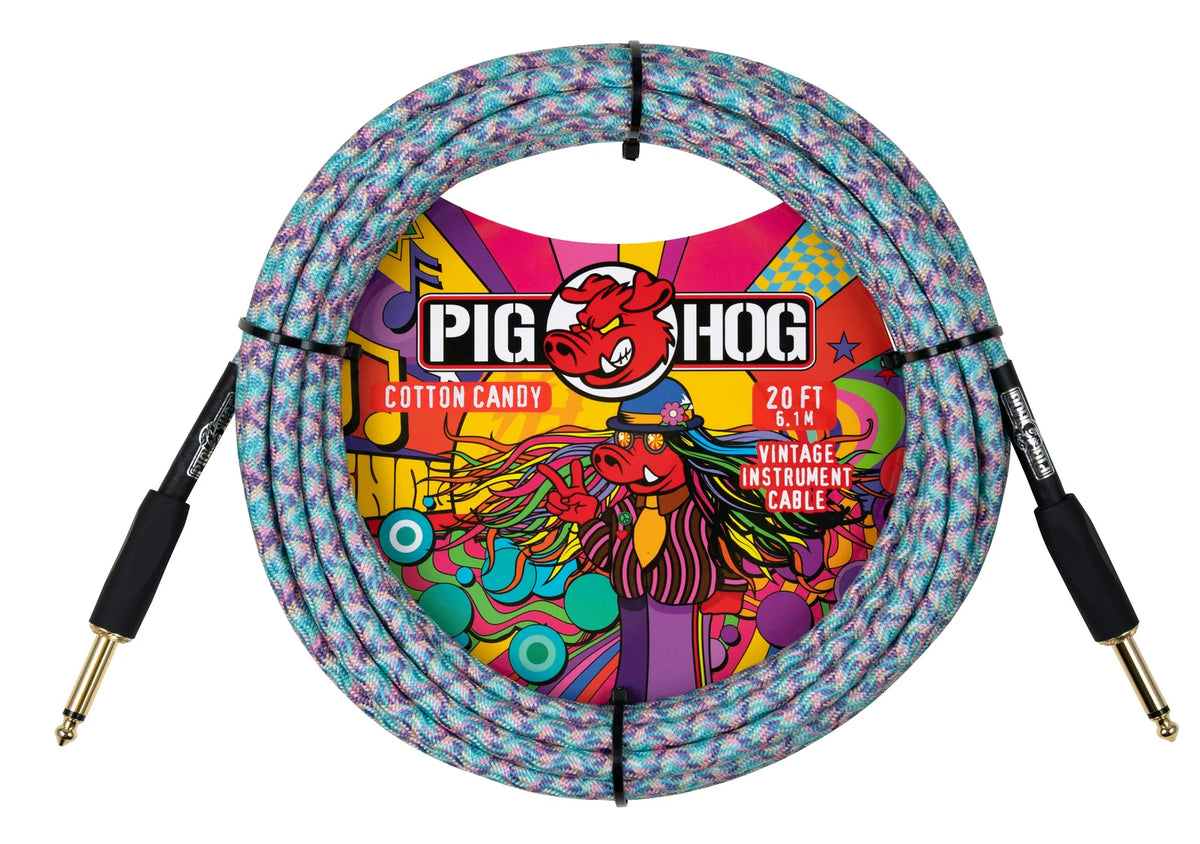 PIG HOG Cotton Candy Instrument Cable, 20ft