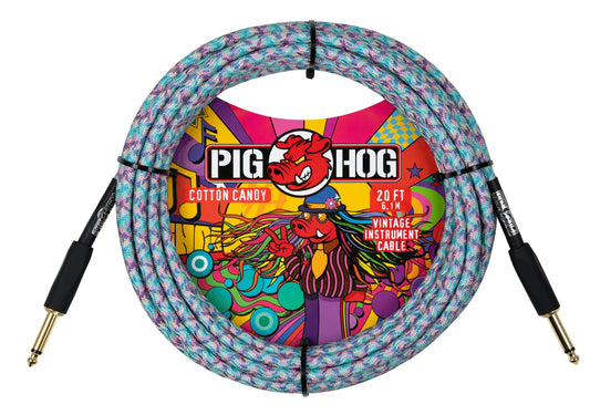 PIG HOG Cotton Candy Instrument Cable, 20ft