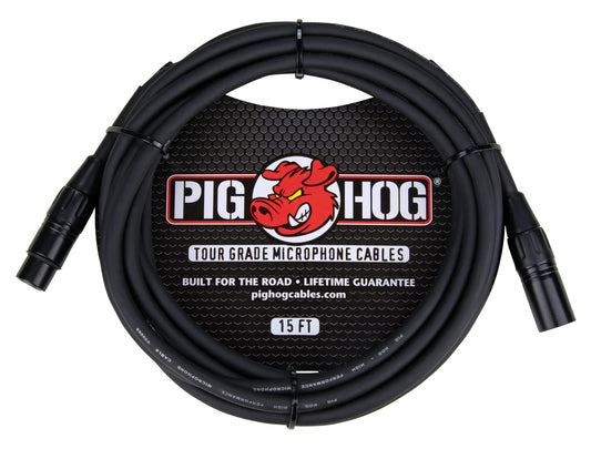 PIG HOG 8mm Mic Cable, 15 ft
