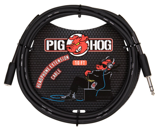 Pig Hog Solutions, 10FT Headphone Extension. 1/4-3.5mm