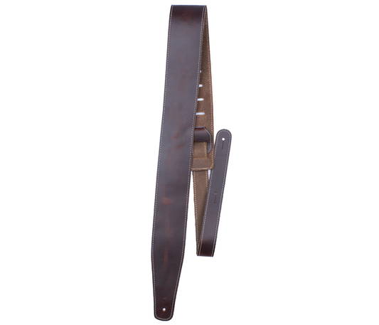 Brown Baseball Leather Guitar Strap