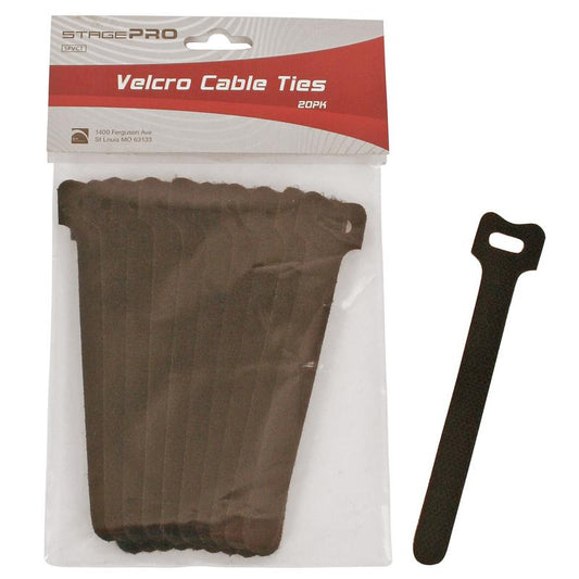 StagePro Velcro Cable Ties, 20PK