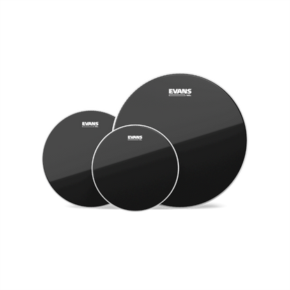EVANS Black Chrome Tom Pack, Standard (12 inch, 13 inch, 16 inch)