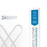 D'Addario, XS Phosphor Bronze, Acoustic Guitar Strings, 12-53 Light String Set